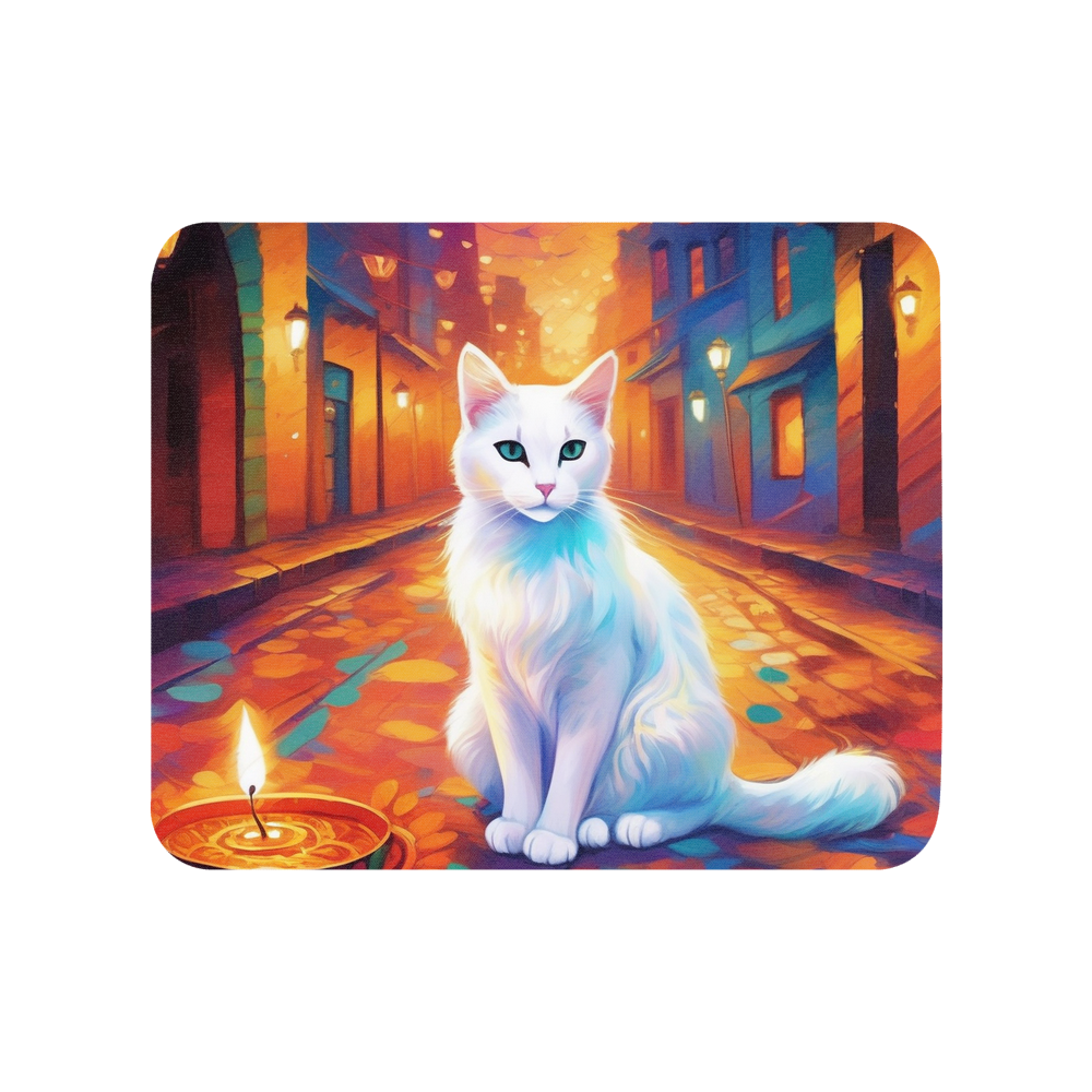 PugMug Custom White Companion Cat Mouse Pad