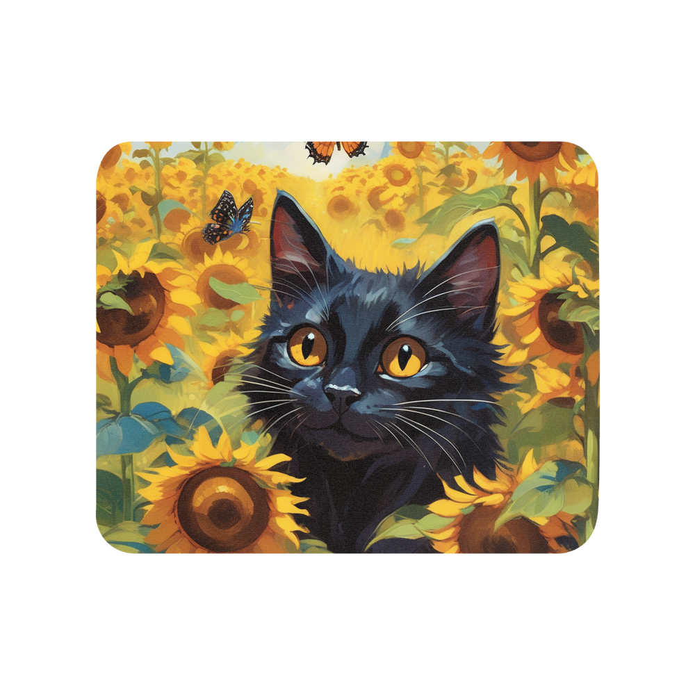 PugMug Custom Black Companion Cat Mouse Pad