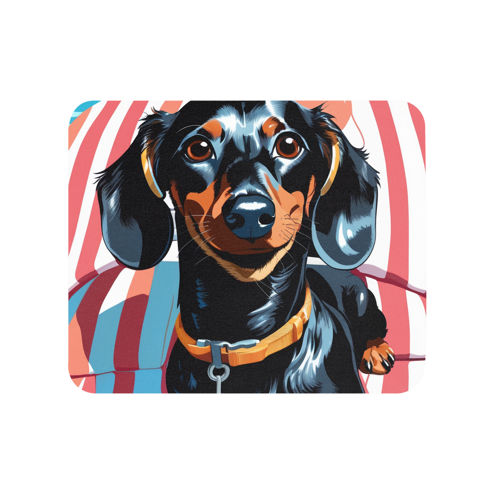 PugMug Custom Black Dachshund Mouse Pad