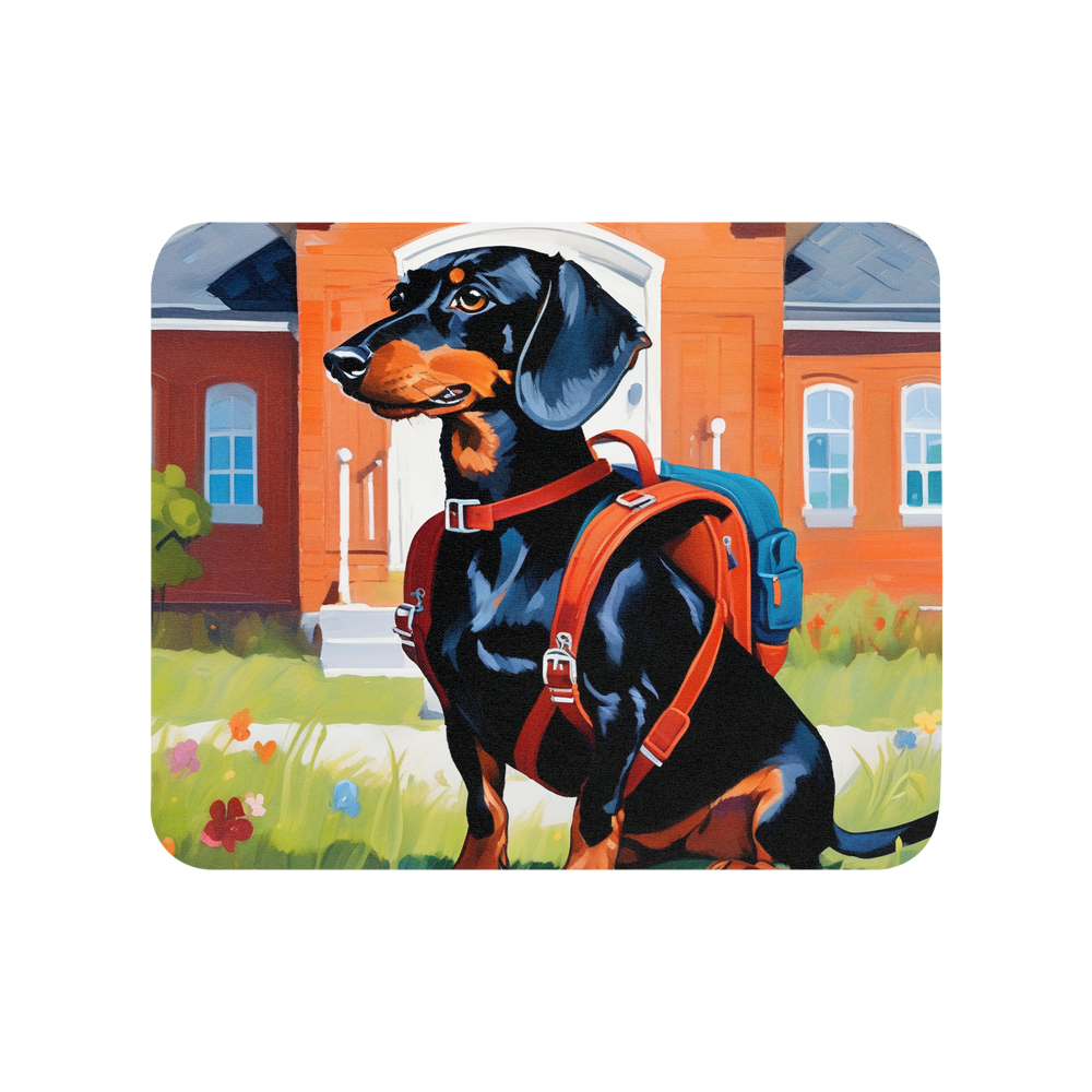PugMug Custom Black Dachshund Mouse Pad