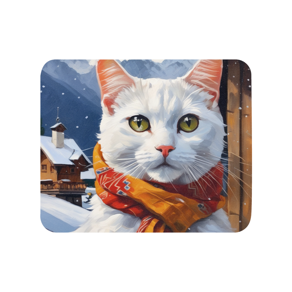 PugMug Custom White Companion Cat Mouse Pad