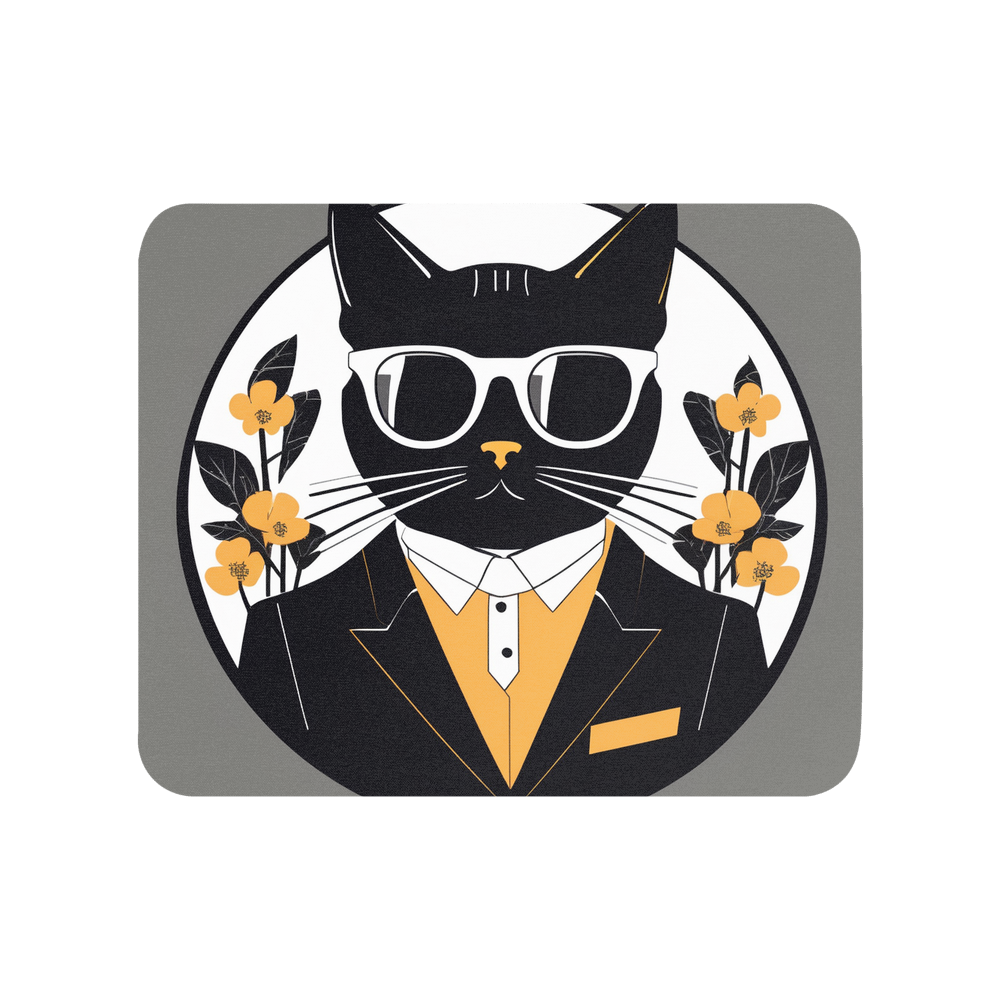 PugMug Custom Black Companion Cat Mouse Pad