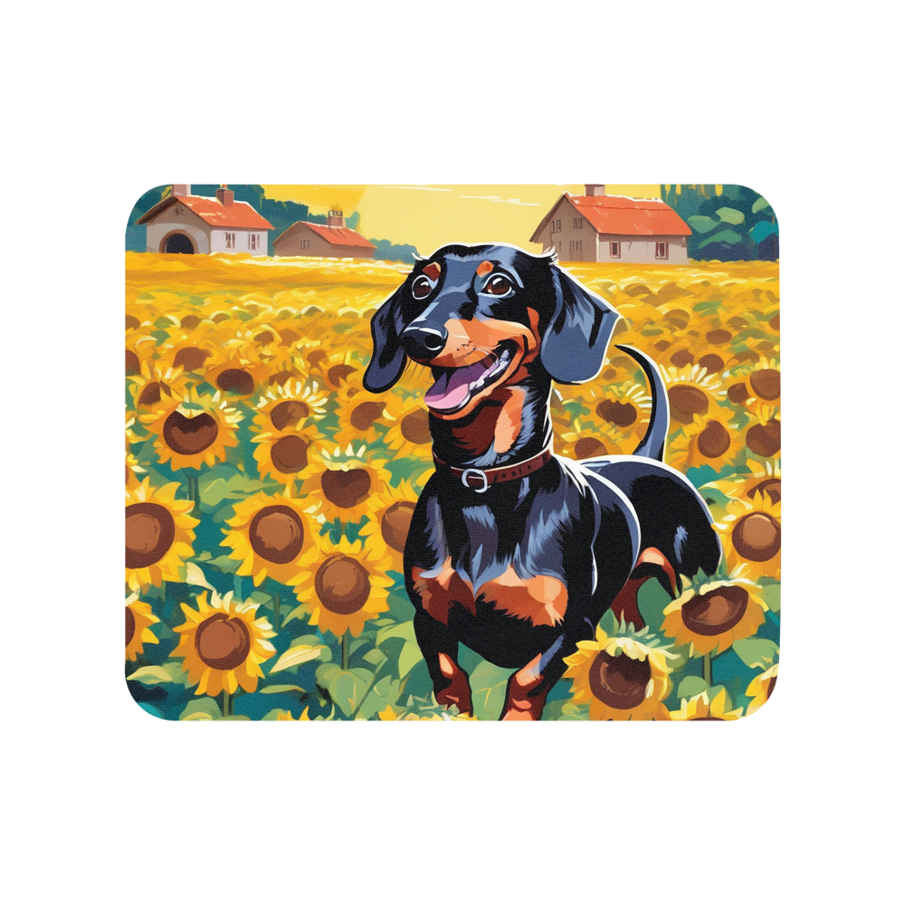 PugMug Custom Black Dachshund Mouse Pad
