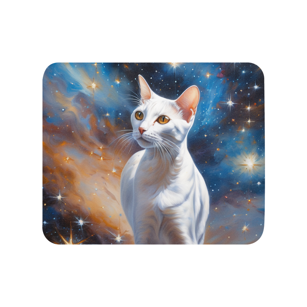 PugMug Custom White Abyssinian Cat Mouse Pad