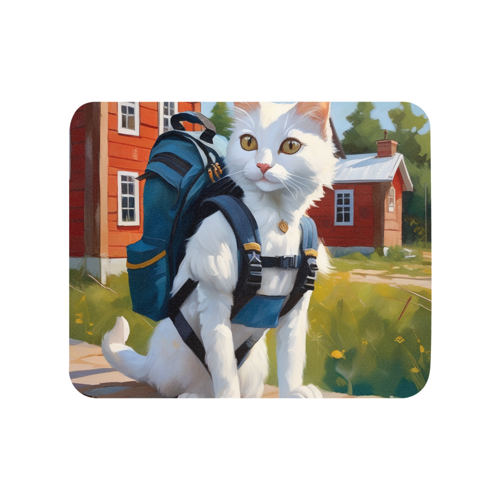 PugMug Custom White Companion Cat Mouse Pad