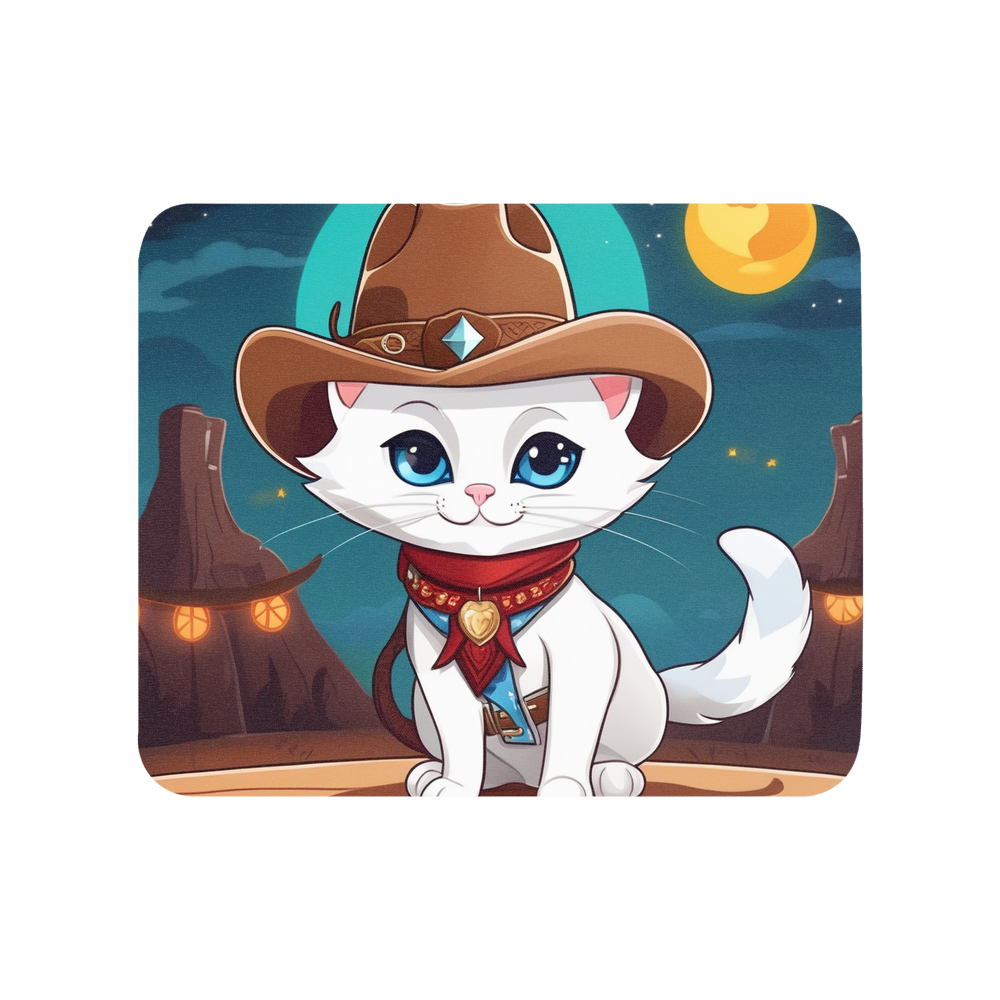 PugMug Custom White Companion Cat Mouse Pad