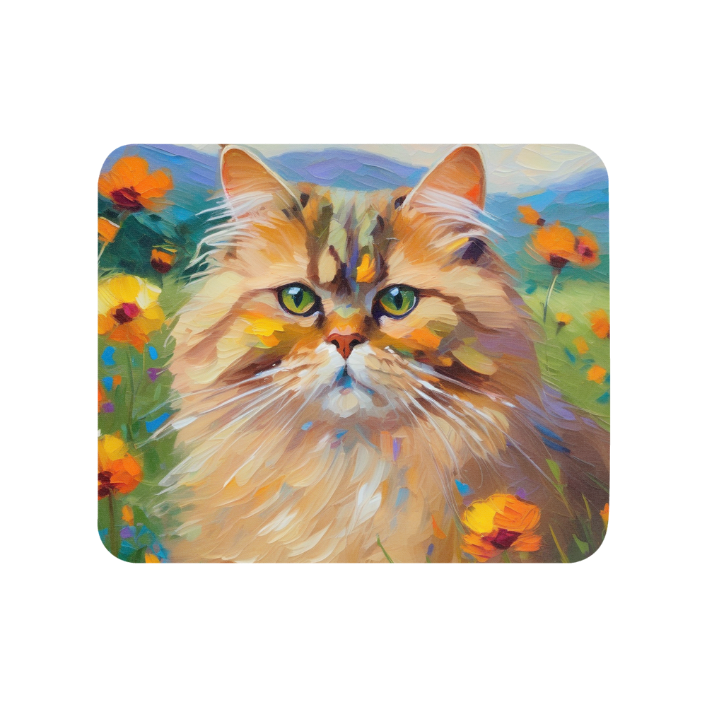 PugMug Custom Tabby Persian Cat Mouse Pad