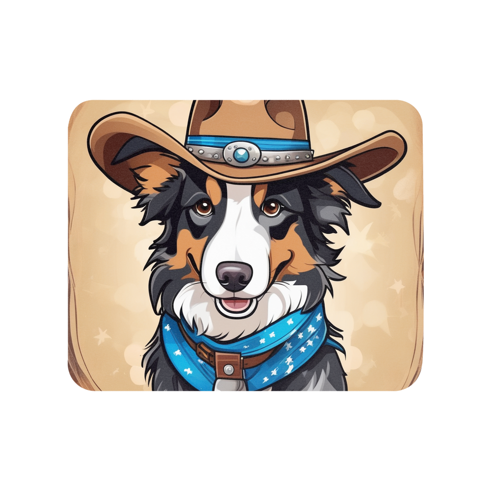 PugMug Custom Blue Merle Border Collie Mouse Pad