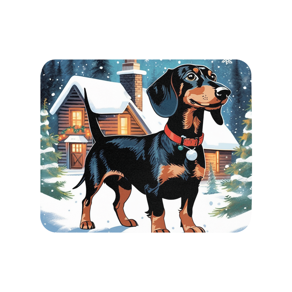 PugMug Custom Black Dachshund Mouse Pad