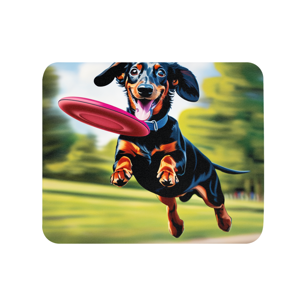 PugMug Custom Black Dachshund Mouse Pad