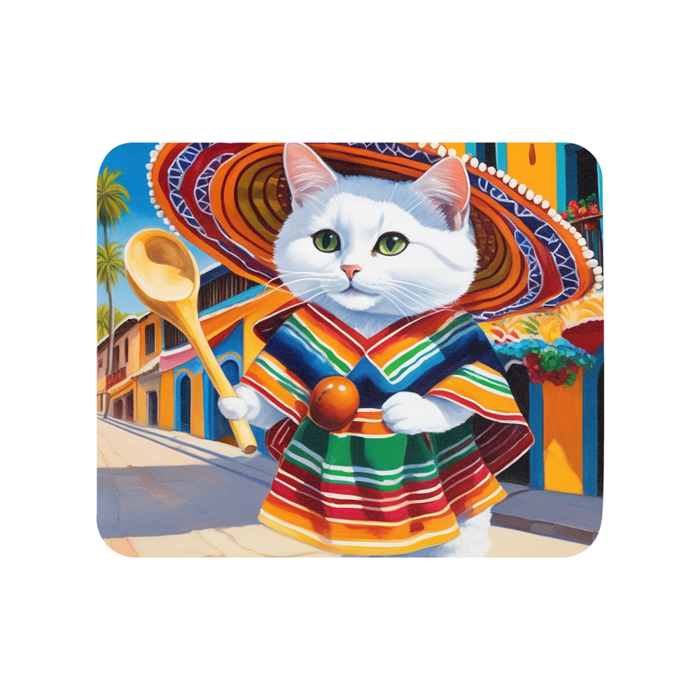 PugMug Custom White Companion Cat Mouse Pad