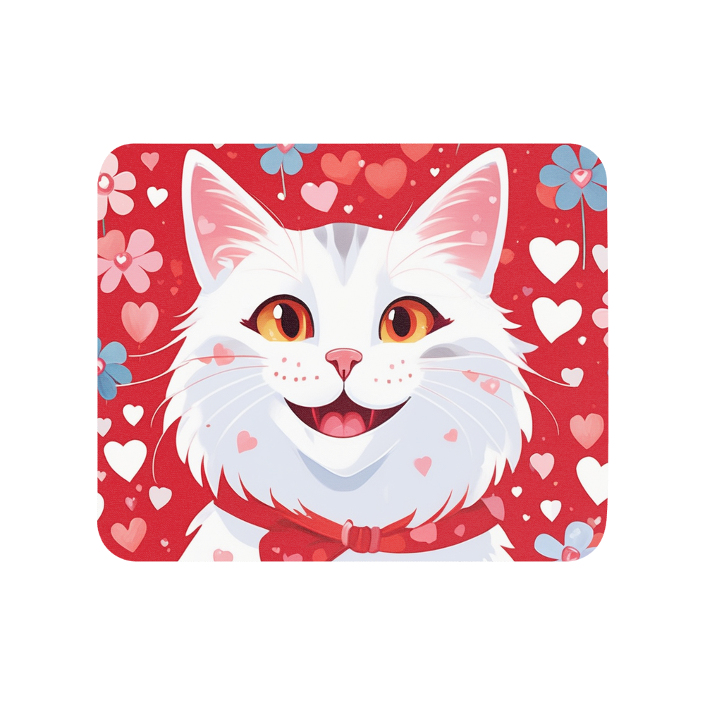 PugMug Custom White Companion Cat Mouse Pad