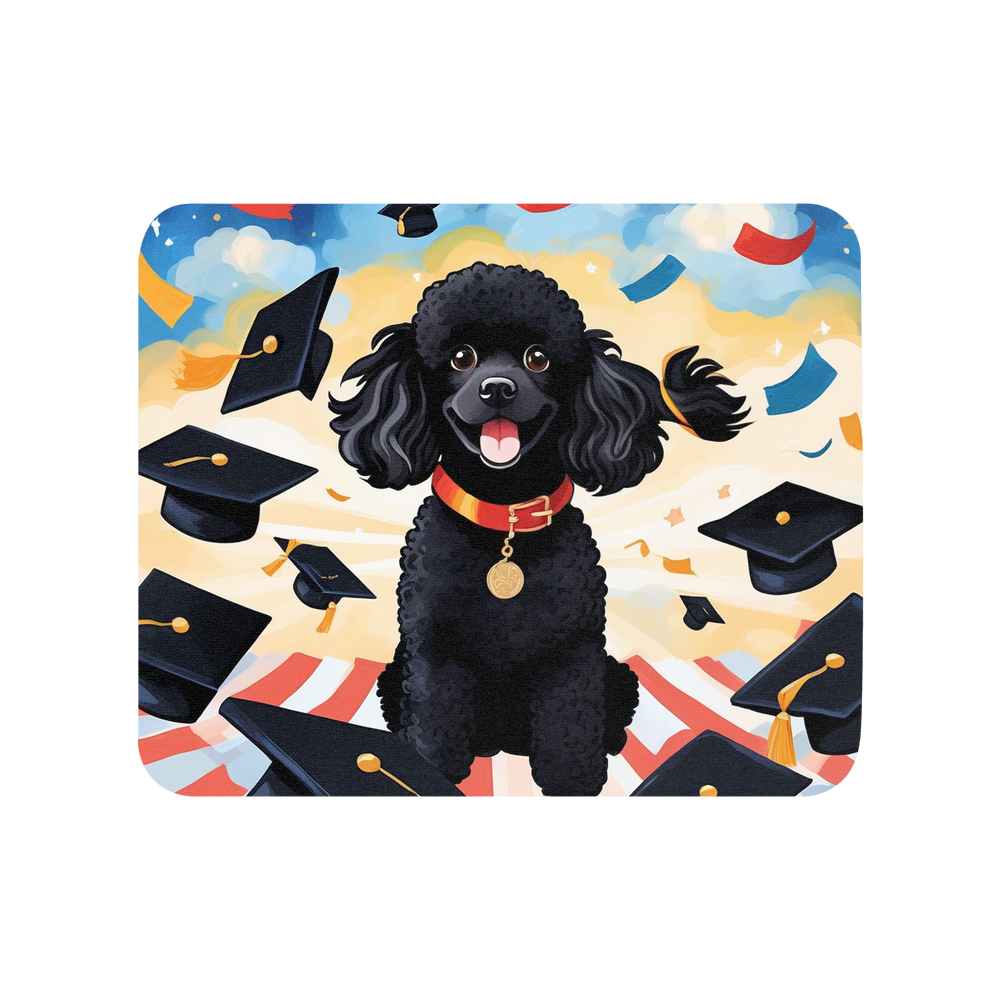 PugMug Custom Black Poodle Mouse Pad