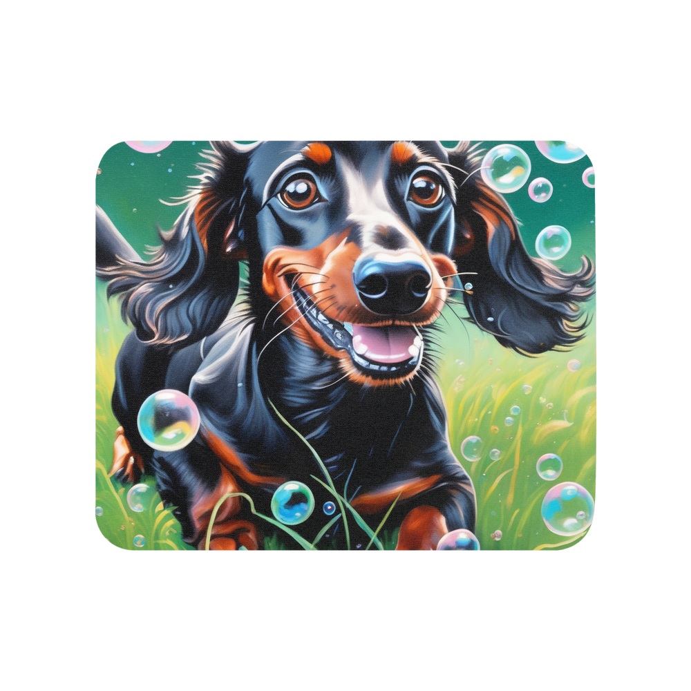 PugMug Custom Black Dachshund Mouse Pad