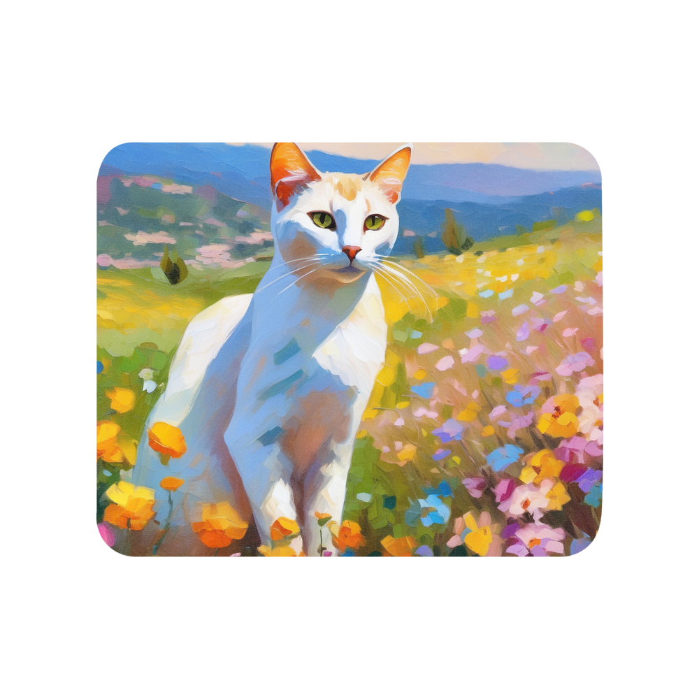 PugMug Custom White Abyssinian Cat Mouse Pad