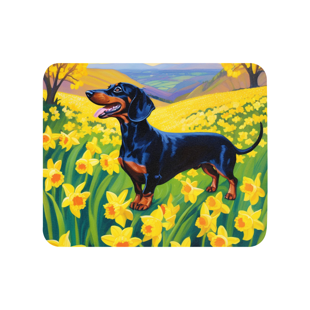 PugMug Custom Black Dachshund Mouse Pad