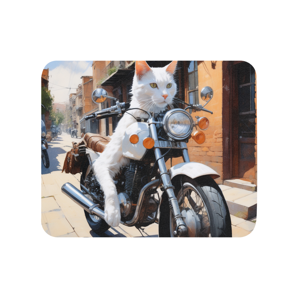 PugMug Custom White Companion Cat Mouse Pad