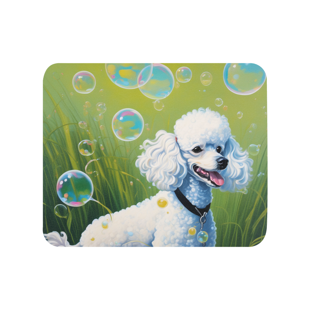 PugMug Custom White Poodle Mouse Pad