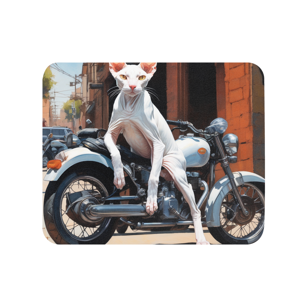PugMug Custom White Sphynx Cat Mouse Pad