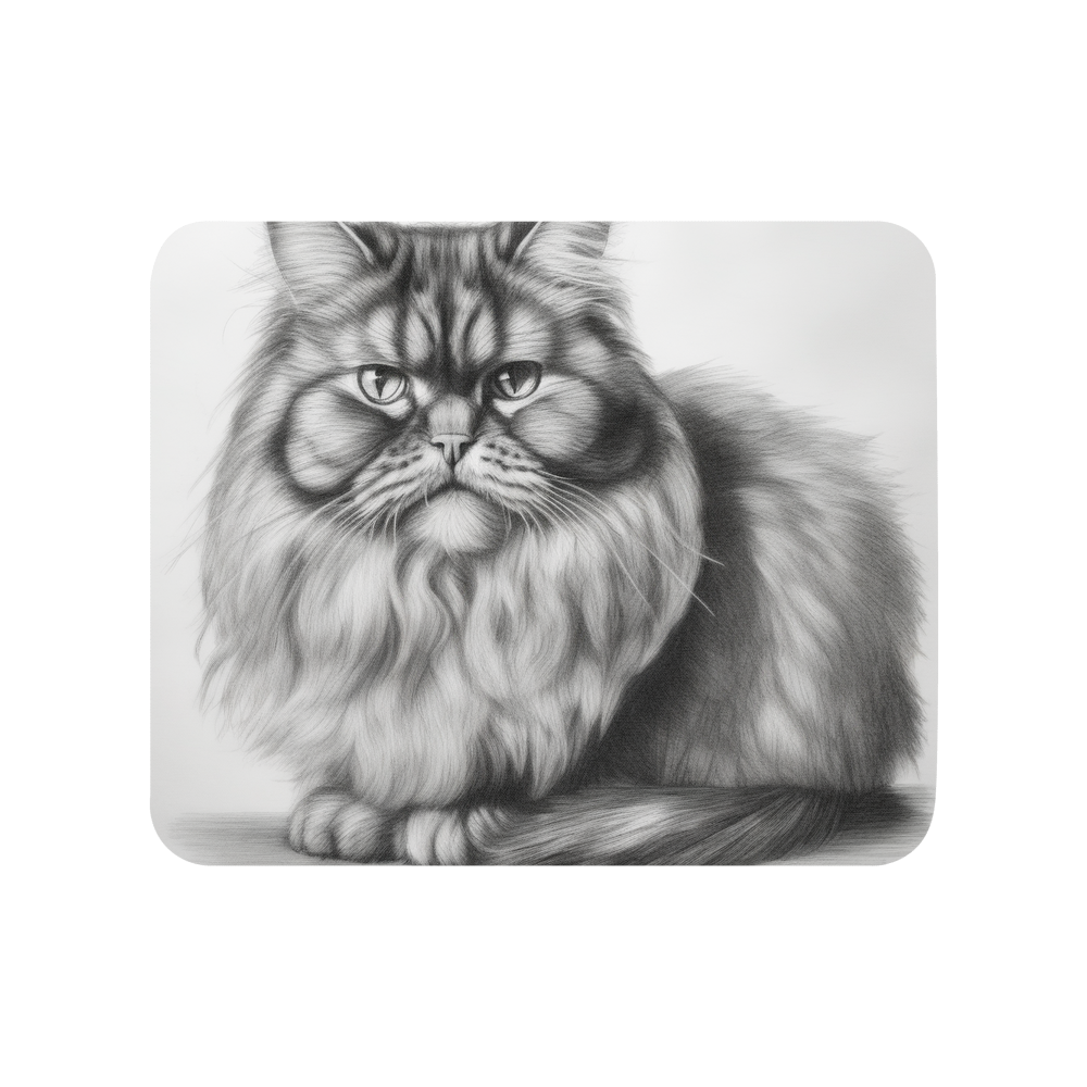 PugMug Custom Tabby Persian Cat Mouse Pad