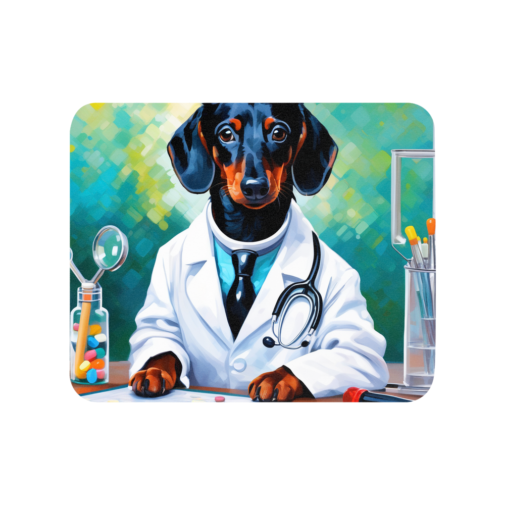 PugMug Custom Black Dachshund Mouse Pad