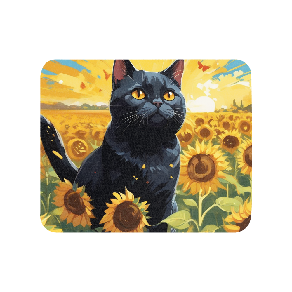 PugMug Custom Black British Shorthair Cat Mouse Pad
