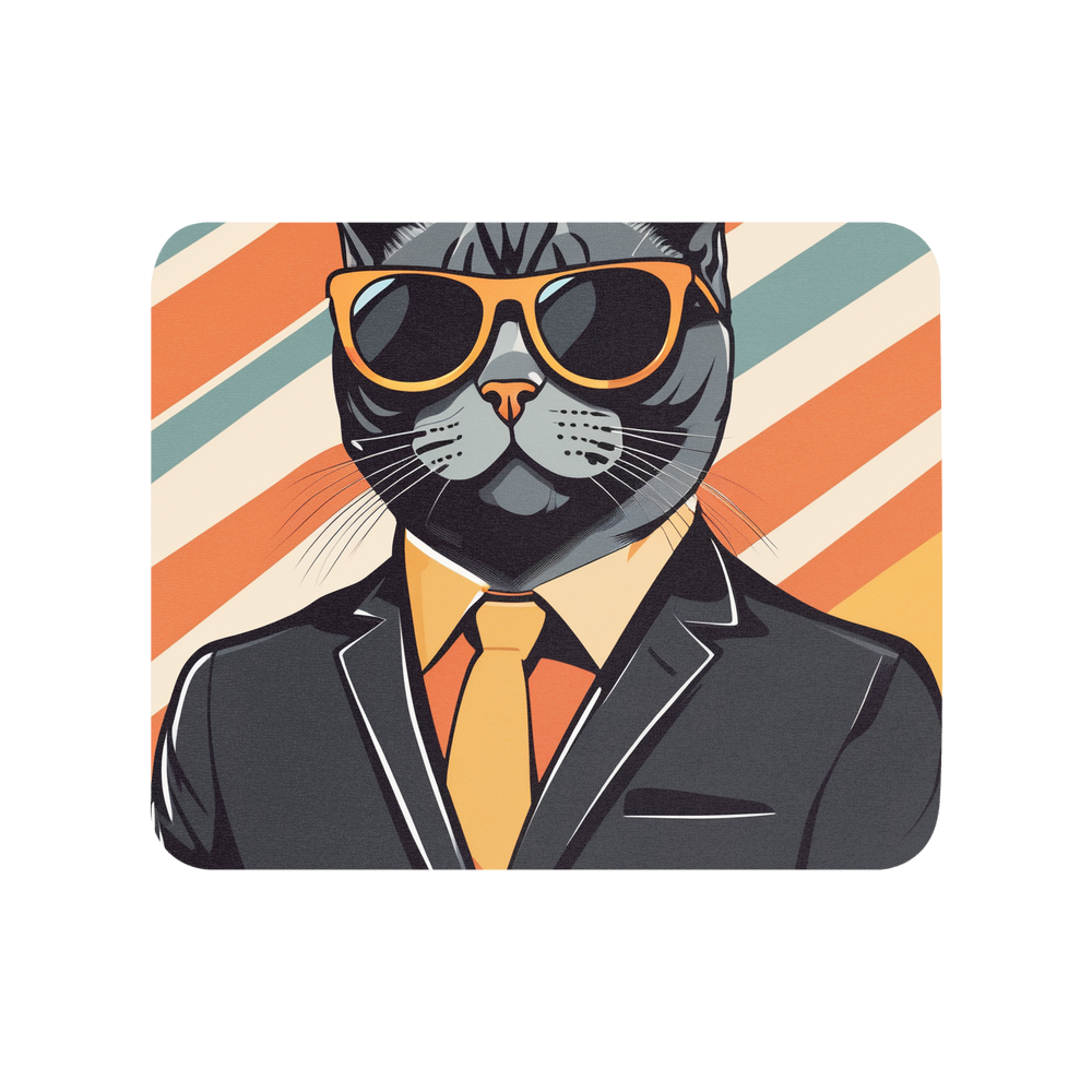 PugMug Custom Black British Shorthair Cat Mouse Pad