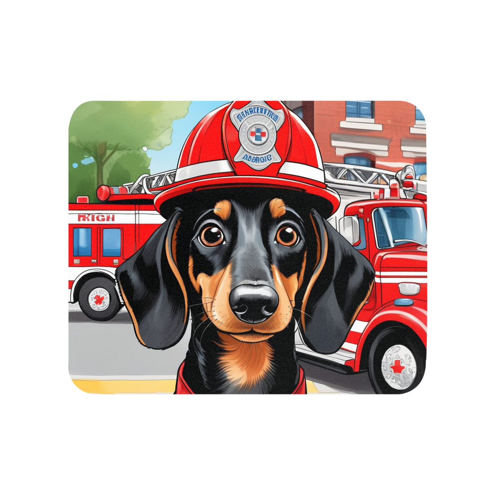 PugMug Custom Black Dachshund Mouse Pad