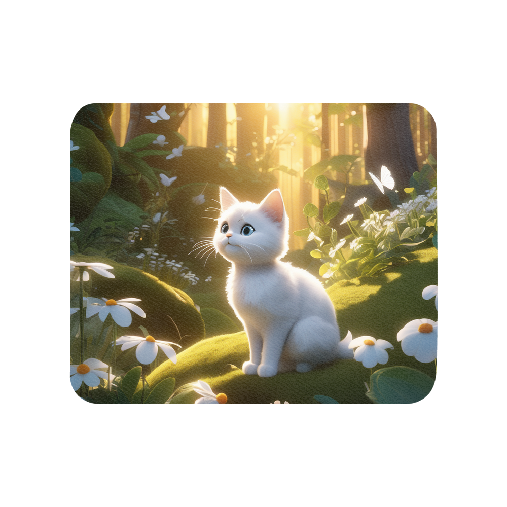 PugMug Custom White Companion Cat Mouse Pad