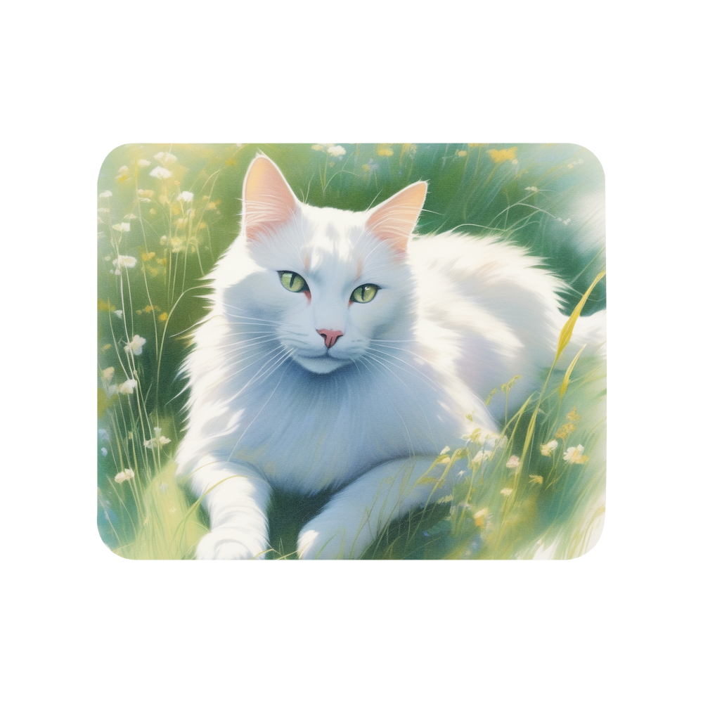 PugMug Custom White Companion Cat Mouse Pad