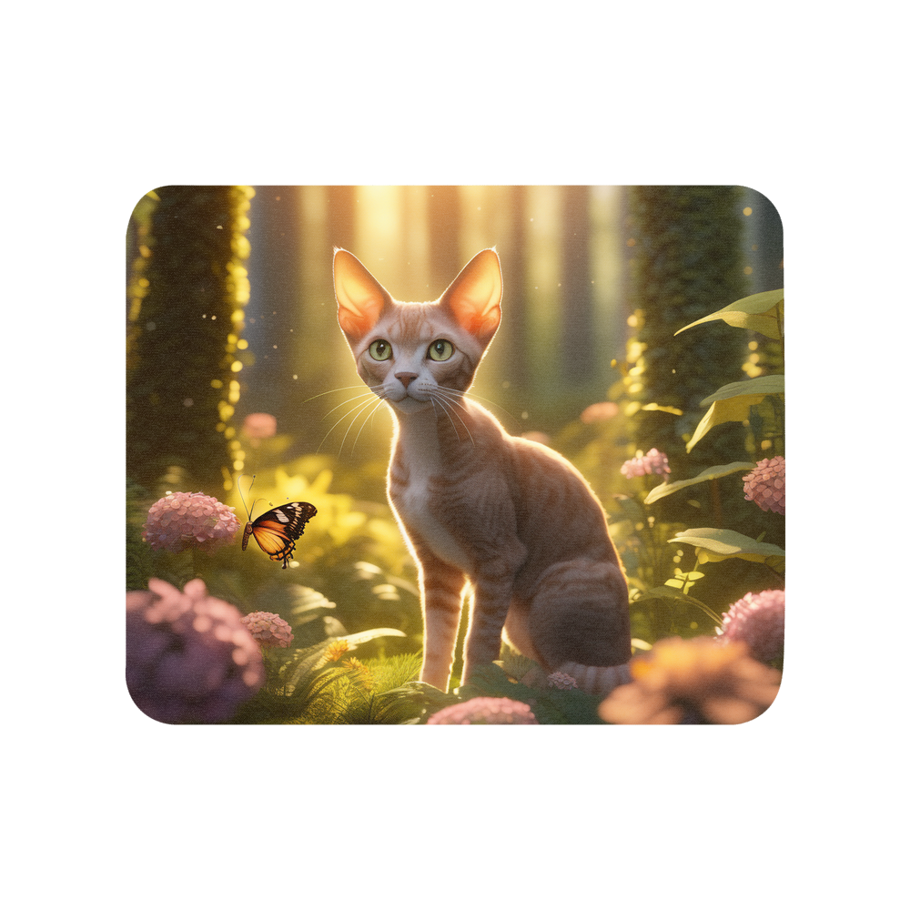 PugMug Custom Tabby Devon Rex Cat Mouse Pad