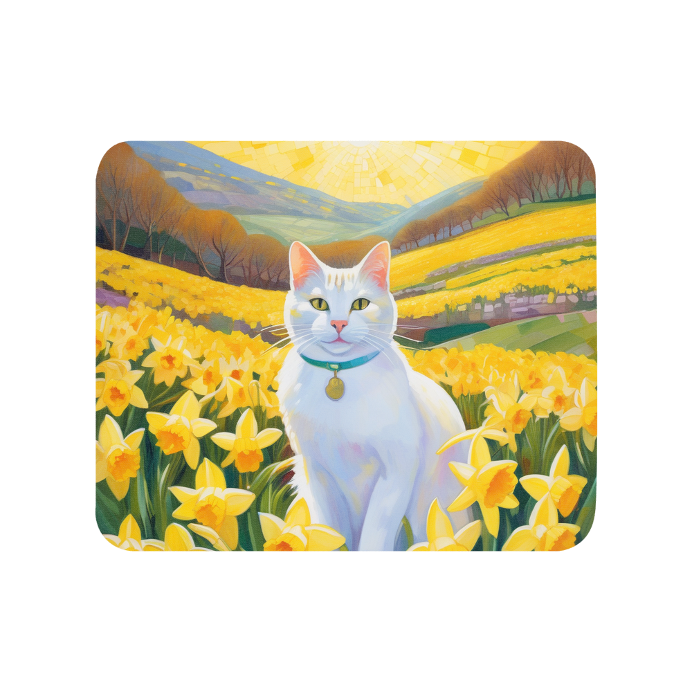 PugMug Custom White Companion Cat Mouse Pad