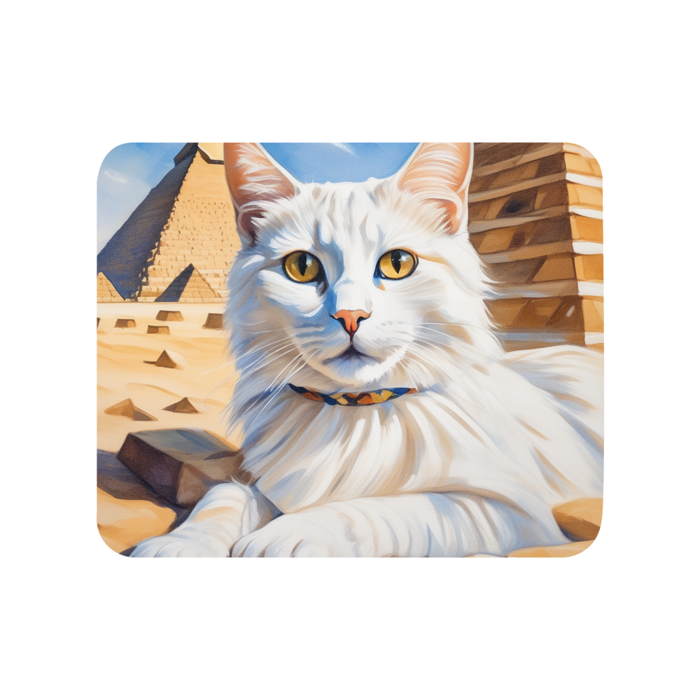 PugMug Custom White Companion Cat Mouse Pad