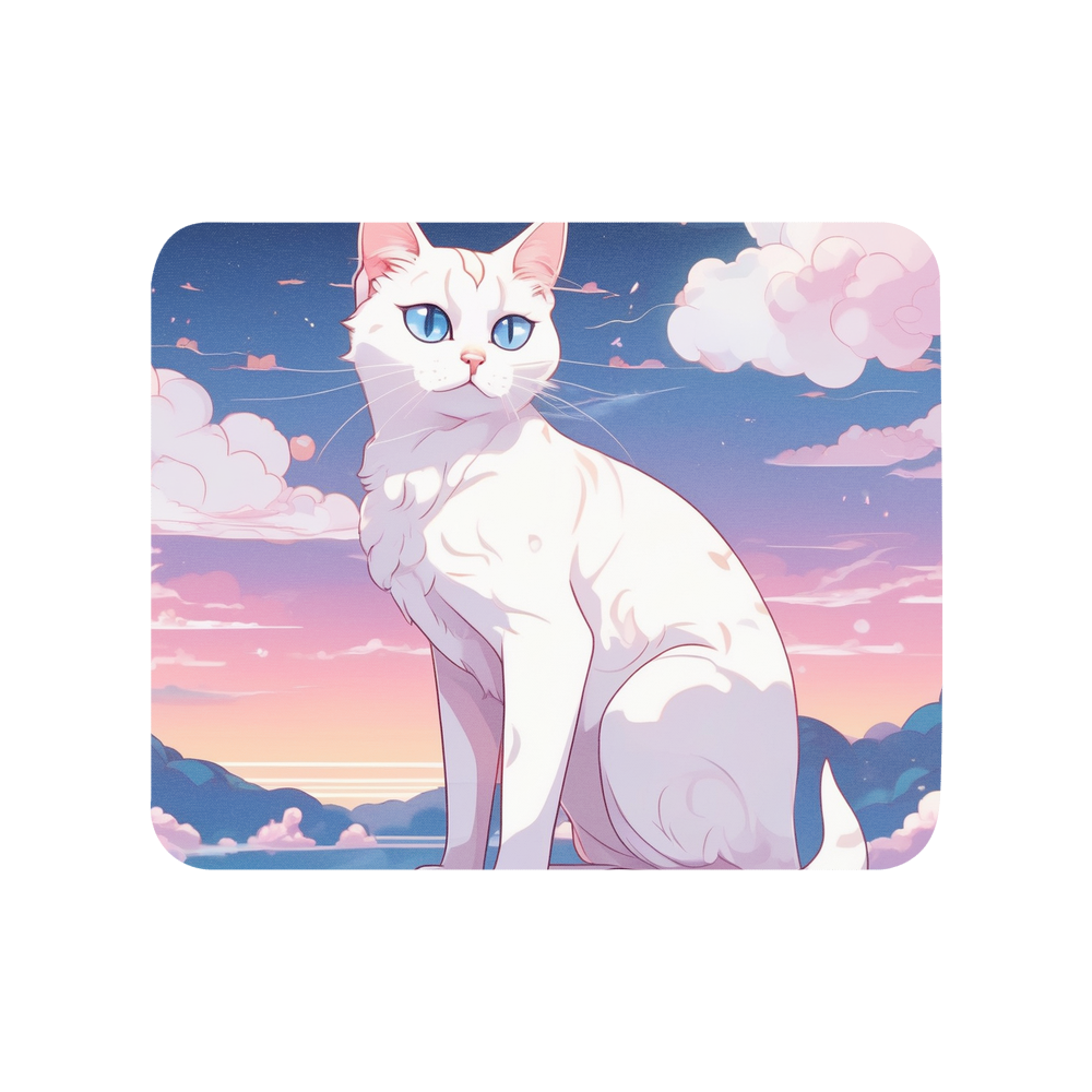 PugMug Custom White Companion Cat Mouse Pad