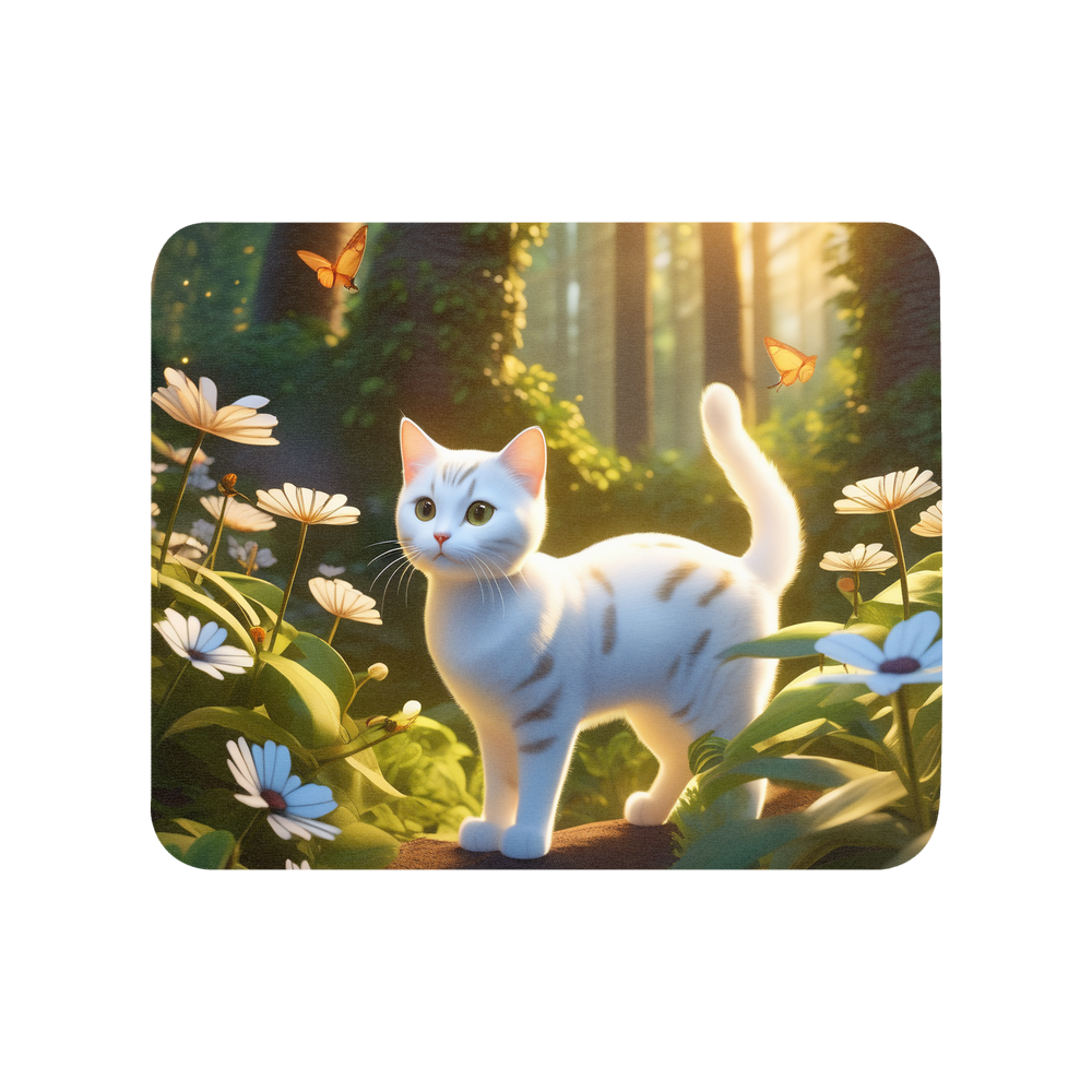 PugMug Custom White American Shorthair Cat Mouse Pad