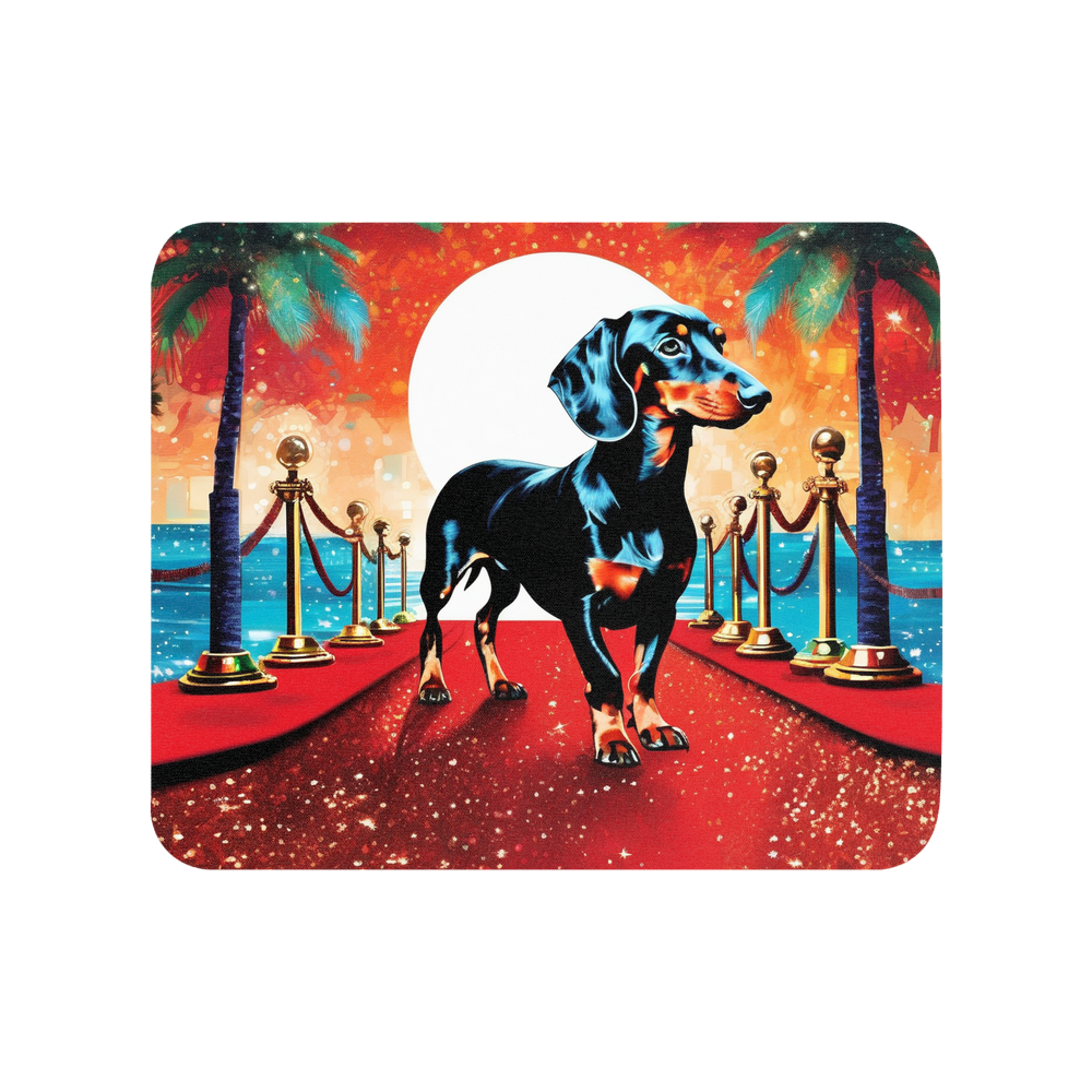 PugMug Custom Black Dachshund Mouse Pad