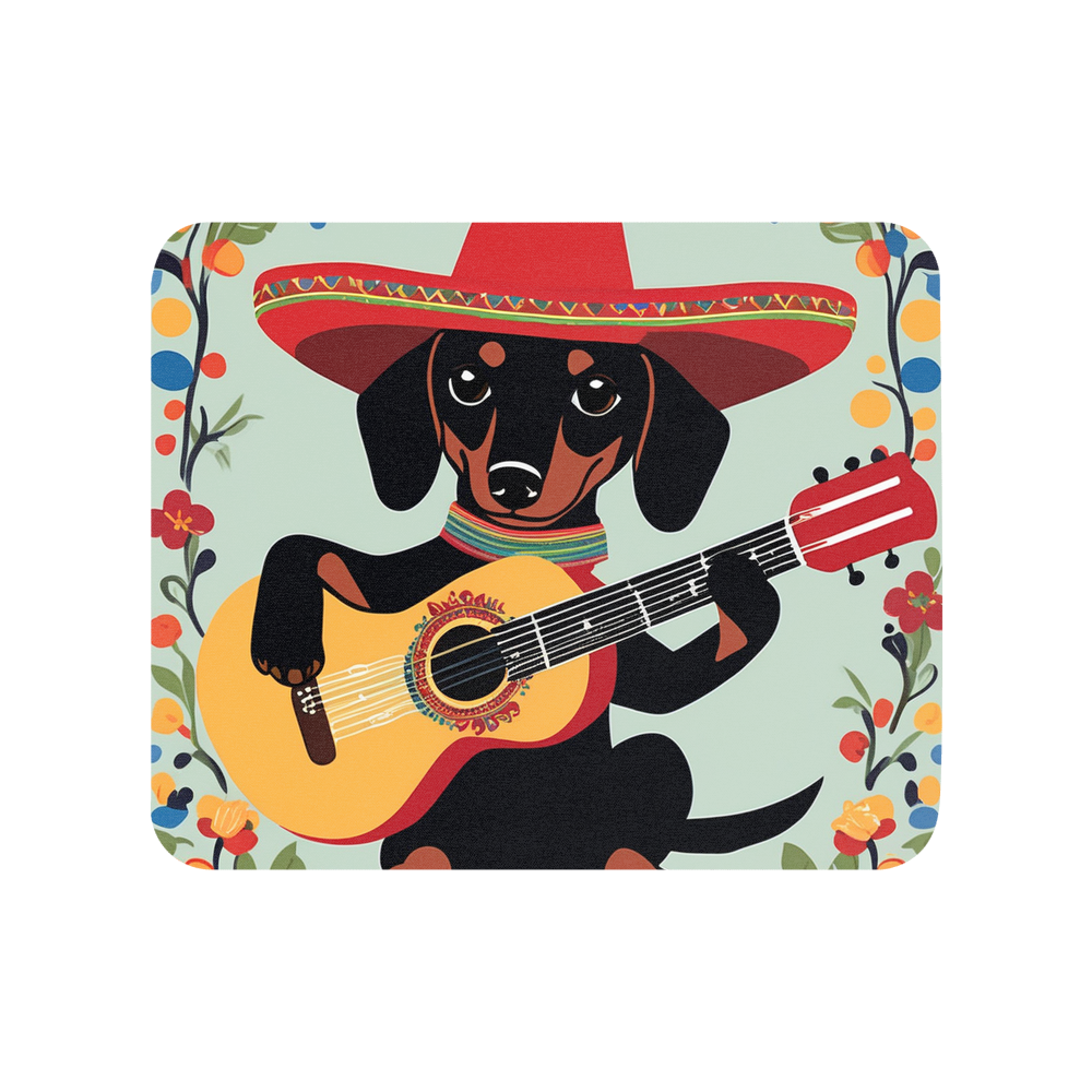 PugMug Custom Black Dachshund Mouse Pad