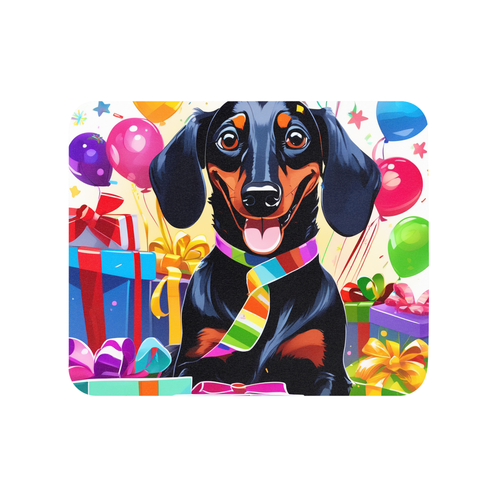 PugMug Custom Black Dachshund Mouse Pad