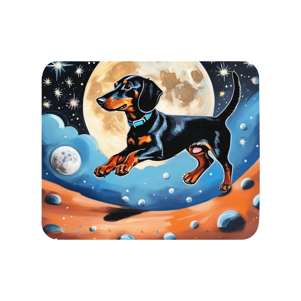 PugMug Custom Black Dachshund Mouse Pad