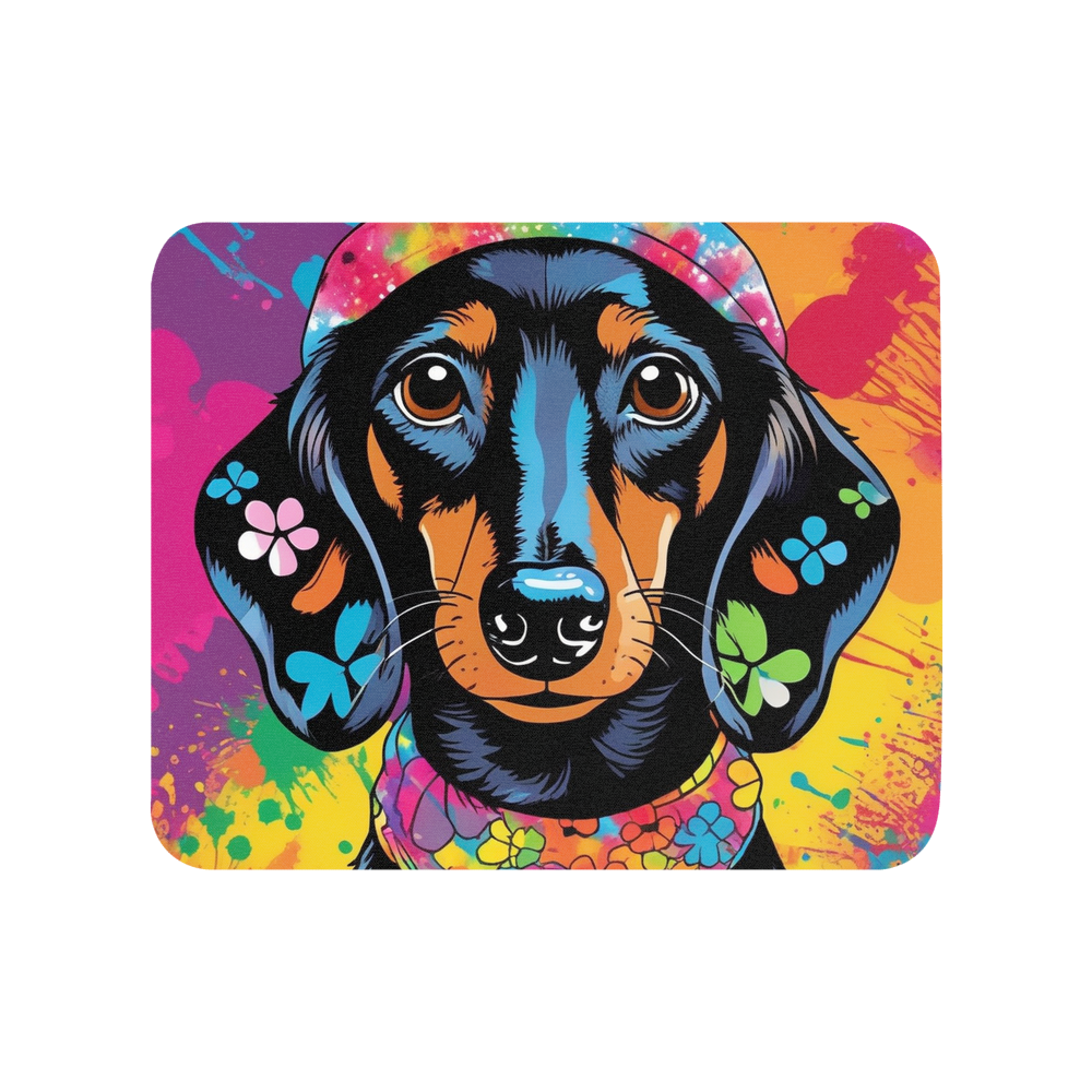 PugMug Custom Black Dachshund Mouse Pad