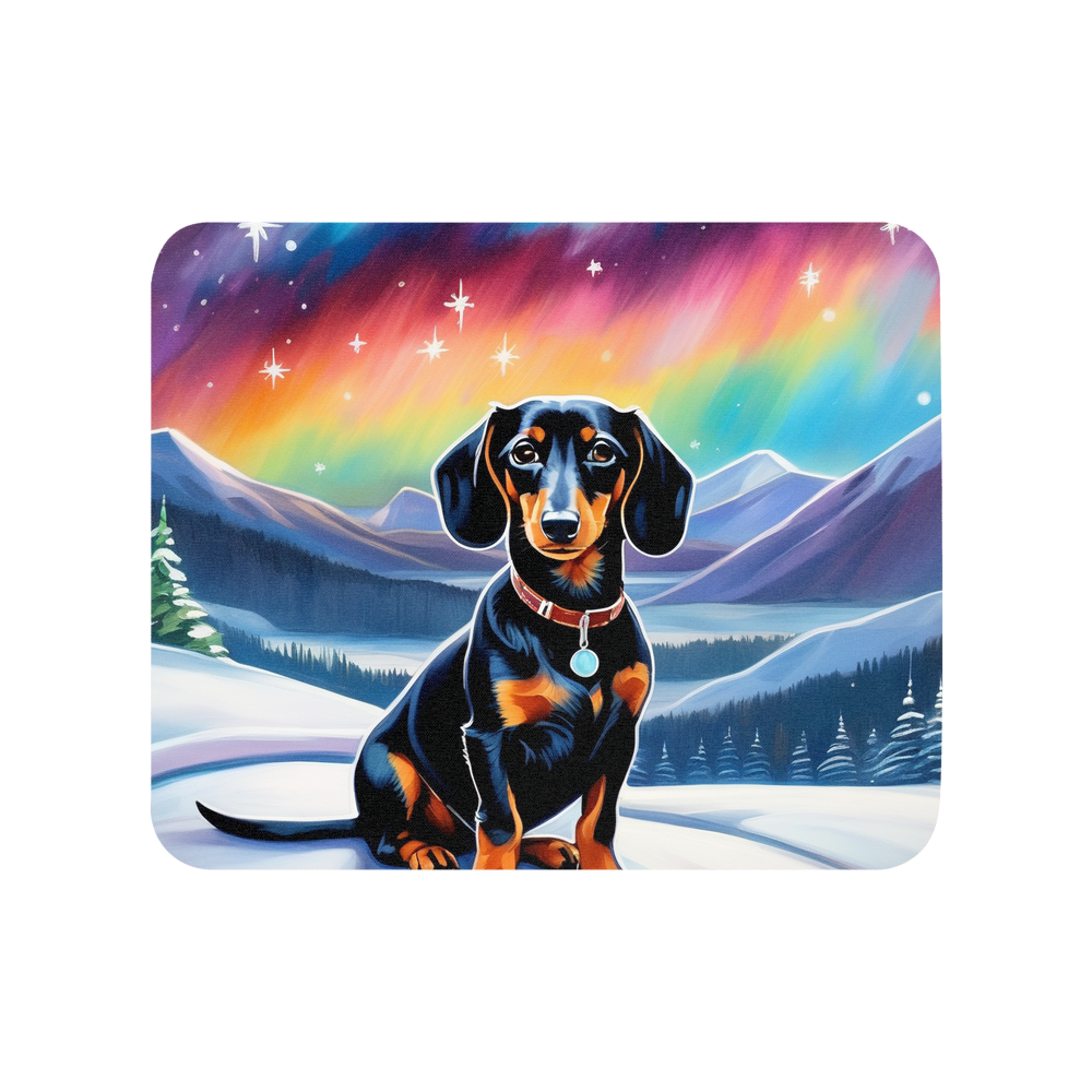 PugMug Custom Black Dachshund Mouse Pad