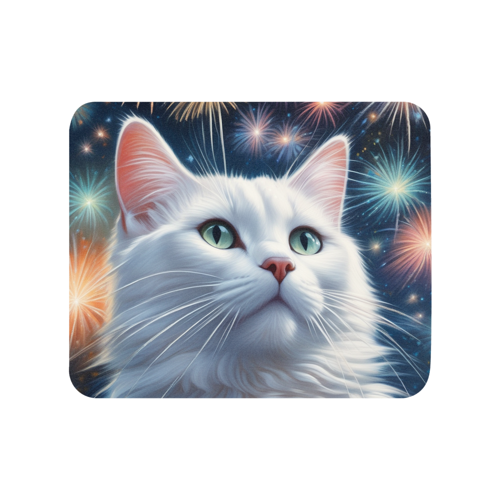 PugMug Custom White Companion Cat Mouse Pad