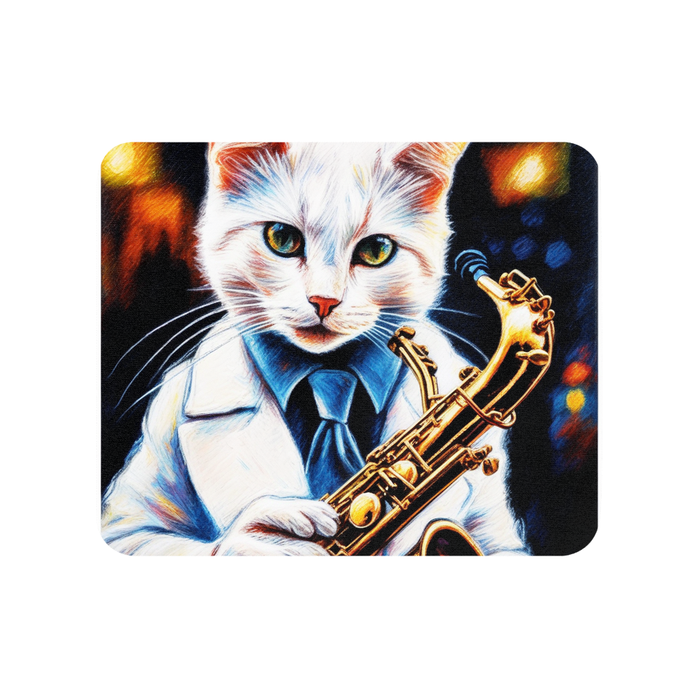 PugMug Custom White Companion Cat Mouse Pad