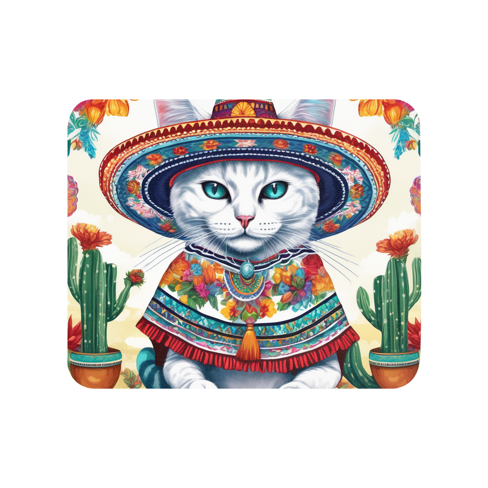 PugMug Custom White Companion Cat Mouse Pad