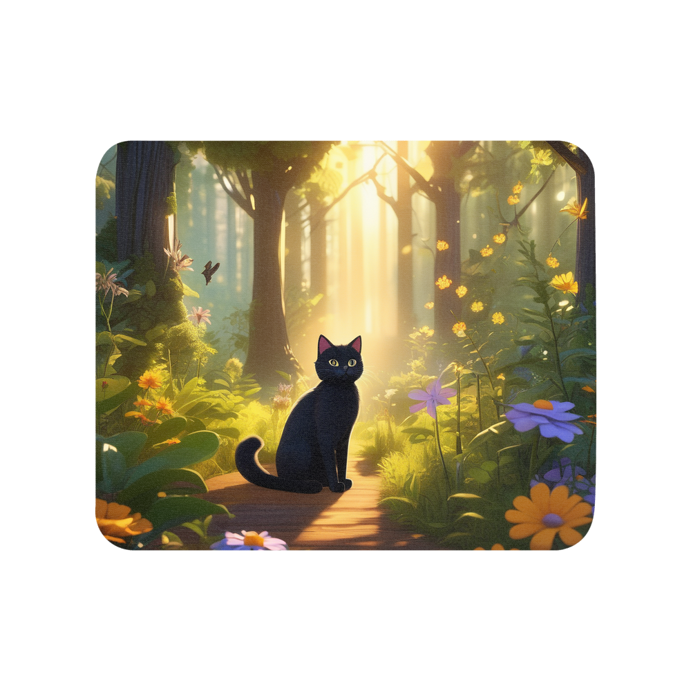 PugMug Custom Black Companion Cat Mouse Pad