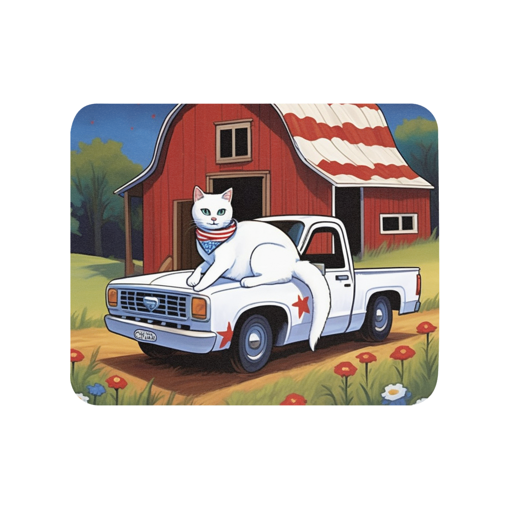 PugMug Custom White Companion Cat Mouse Pad