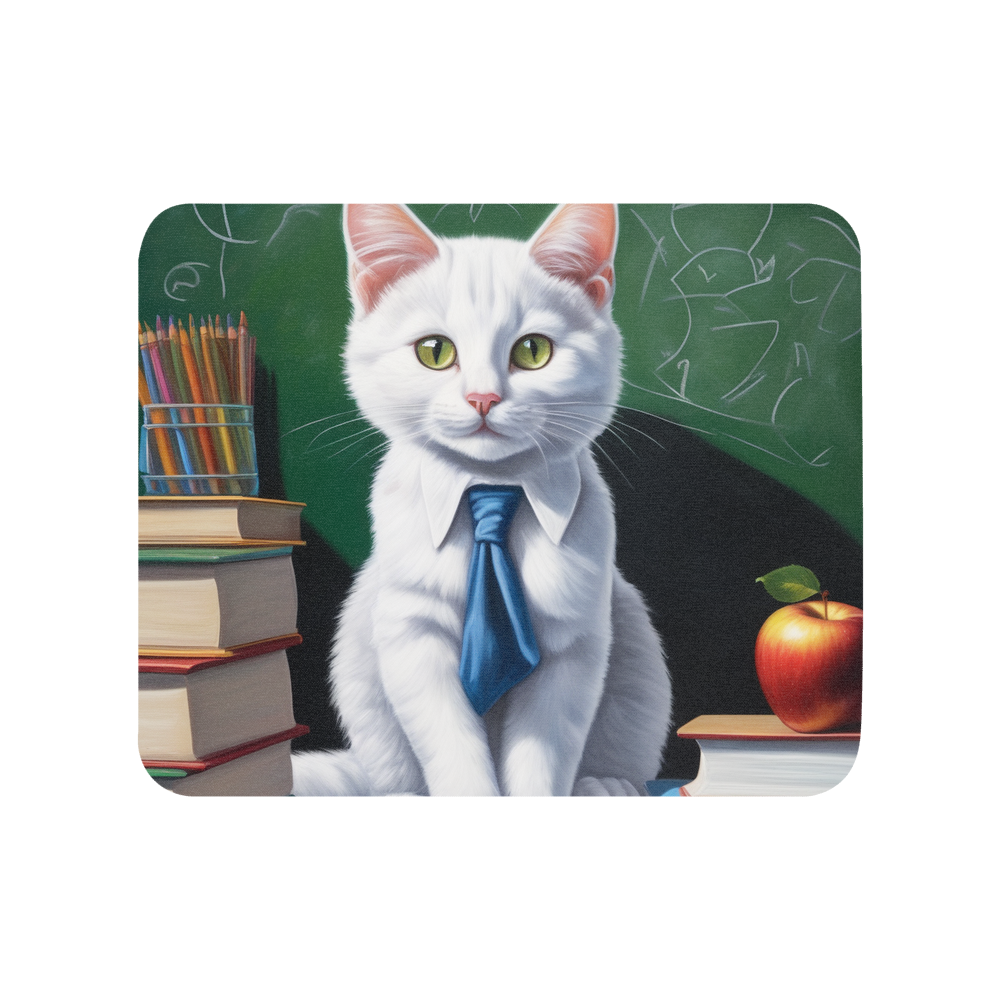 PugMug Custom White Companion Cat Mouse Pad