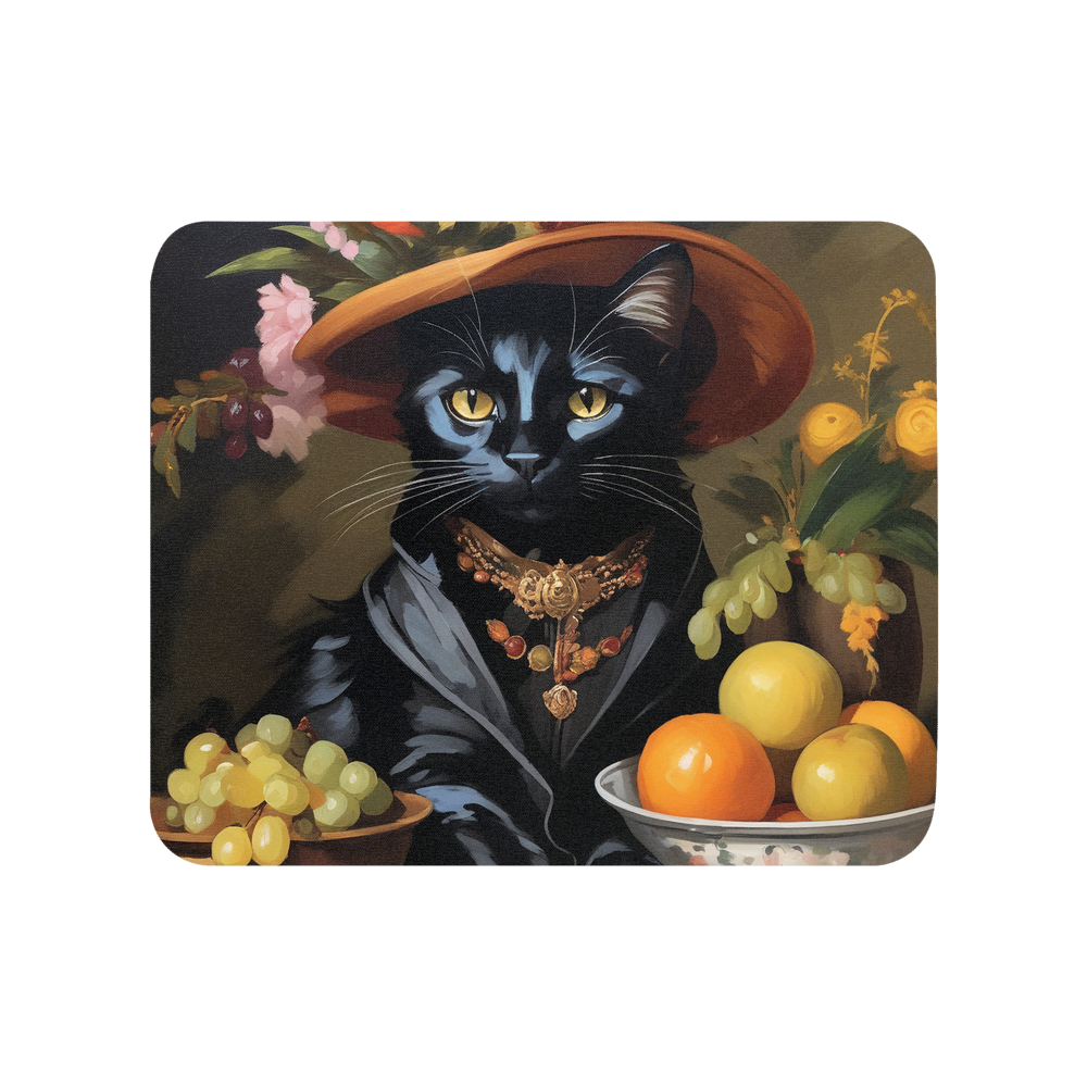 PugMug Custom Black Companion Cat Mouse Pad