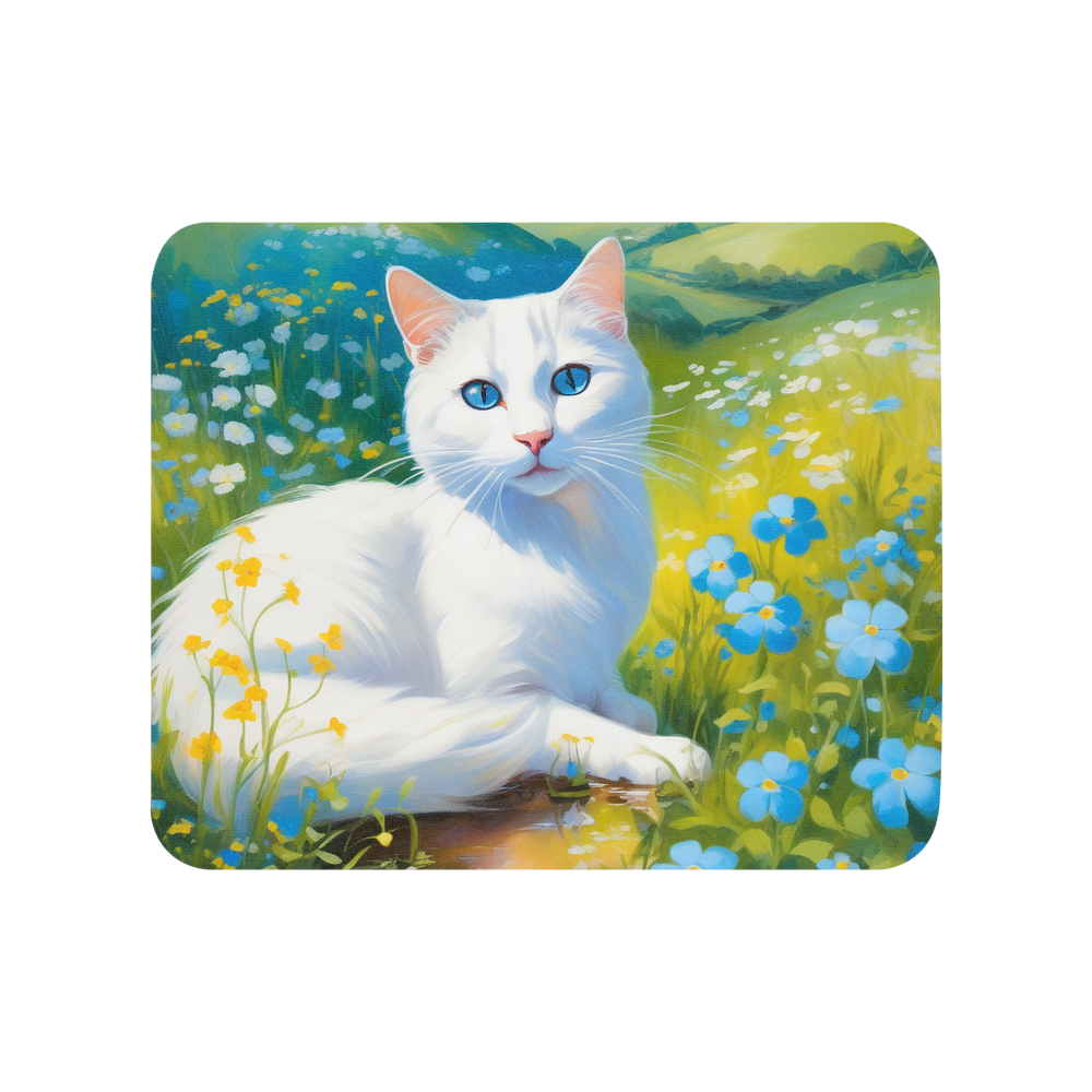 PugMug Custom White Companion Cat Mouse Pad