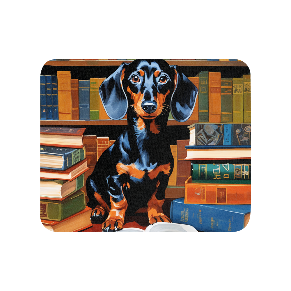 PugMug Custom Black Dachshund Mouse Pad